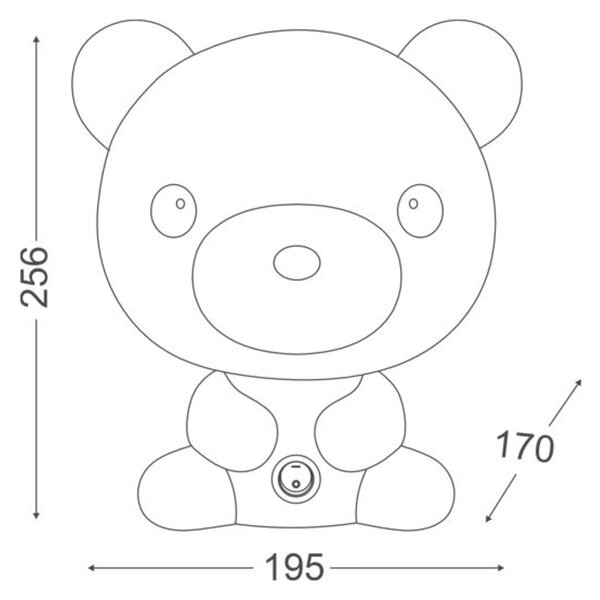 ACA Lighting Dětské stolní svítidlo MT120961W