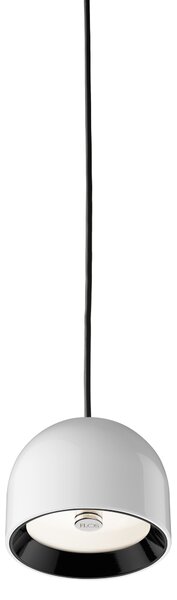 Flos F9560009 Wan S, designové závěsné svítidlo, 1x33W, bílá, černý + zelený kroužek, bílé sklo, prům.11,5cm