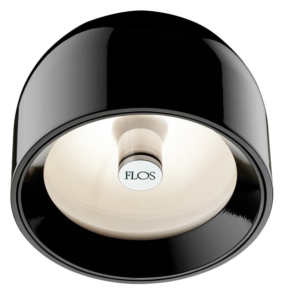 Flos F9550030 Wan C/W, designové svítidlo, 1x33W, černá, černý + zelený kroužek, čiré sklo, prům.11,5cm