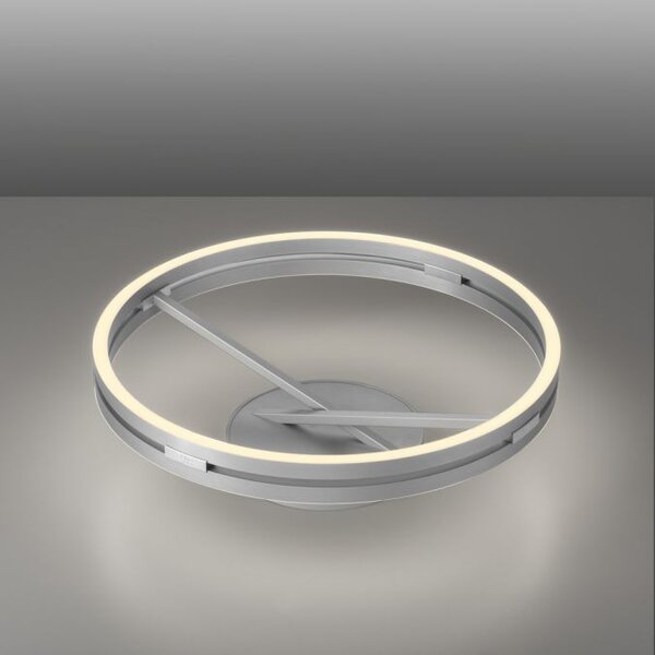 Paul Neuhaus Stropní LED svítidlo PURE Loop, pr.60cm, 7W+30W 2700-5000K, šedá