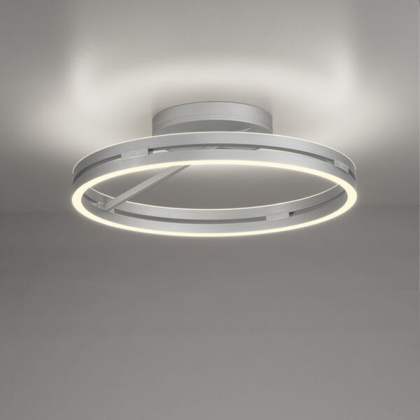 Paul Neuhaus Stropní LED svítidlo PURE Loop, pr.60cm, 7W+30W 2700-5000K, šedá