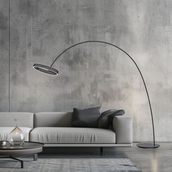 Paul Neuhaus Stojací lampa PURE Loop-Bow černá 2xLED 20W 2200-5000K