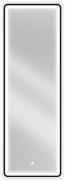 Mexen Coro, LED koupelnové zrcadlo s podsvícením a černým rámem 50x150 cm, 6000K, ochrana proti zamlžování, 9817-050-150-611-70