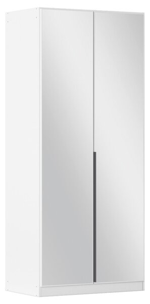 ŠATNÍ SKŘÍŇ S OTOČNÝMI DVEŘMI, barvy stříbra, bílá, tmavě šedá, 91/229/54 cm Rauch Möbel - Šatní skříně, Online Only