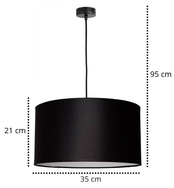 Závěsné svítidlo Indigo, 1x textilní stínítko (výběr ze 6 barev), (výběr ze 3 barev konstrukce), (fi 35cm)