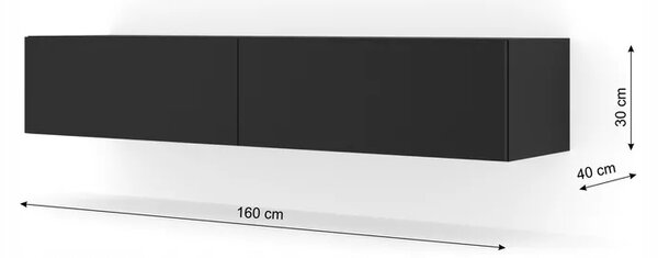Nástěnná TV skříňka Bim Furniture 160 cm x 30 cm x 40 cm