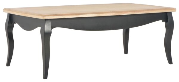 Konferenční stolek - masivní borovice - černý a hnědý | 110x60x40 cm