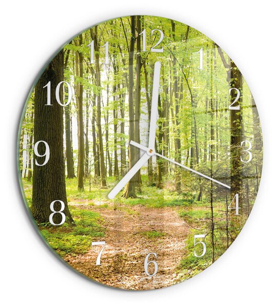 Skleněné hodiny na stěnu Les zsob-fi30-00081024