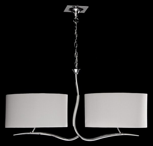 Mantra 1130 Eve 1130, závěsné svítidlo španělského výrobce, 3x20W E27, chrom/stínítko ze smetanového textilu, délka 88cm