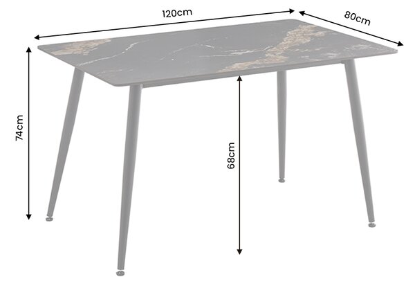 Jídelní stůl MILANO II AURORA ORO 120 CM keramika Nábytek | Jídelní prostory | Jídelní stoly | Do 140 cm