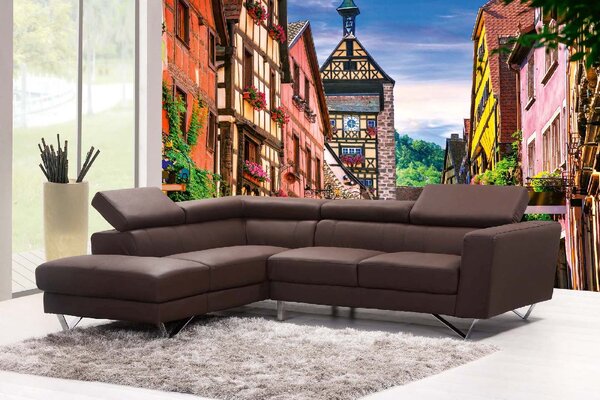 DIMEX | Vliesová fototapeta Krásná francouzská vesnice MS-5-0987 | 375 x 250 cm| vícebarevná, žlutá, oranžová, růžová
