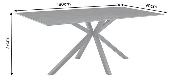 Jídelní stůl GALAXIE ANTRACIT 160 CM keramika Nábytek | Jídelní prostory | Jídelní stoly | 141-179 cm