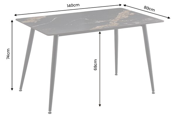 Jídelní stůl MILANO II AURORA ORO 140 CM keramika Nábytek | Jídelní prostory | Jídelní stoly | Do 140 cm