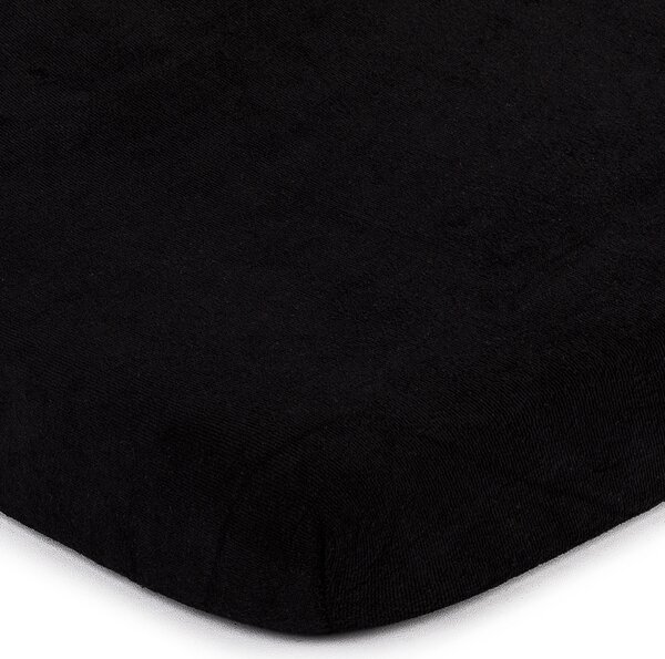 Jersey prostěradlo černá, 180 x 200 cm
