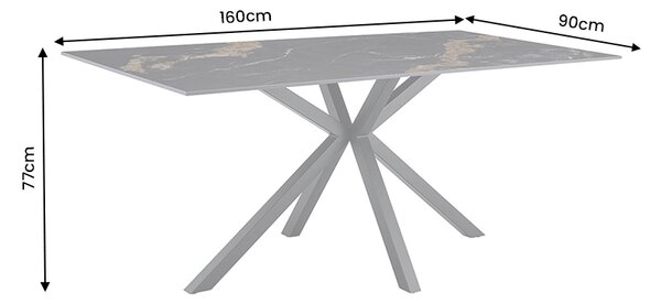 Jídelní stůl GALAXIE AURORA ORO 160 CM keramika Nábytek | Jídelní prostory | Jídelní stoly | 141-179 cm