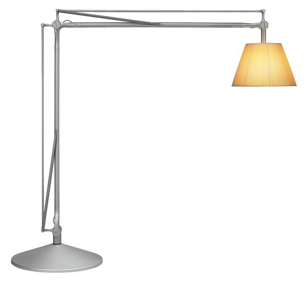 Flos F6366020 SuperArchimoon, designová stojací lampa se stmívačem, 214+242cm, 1x205W, šedá
