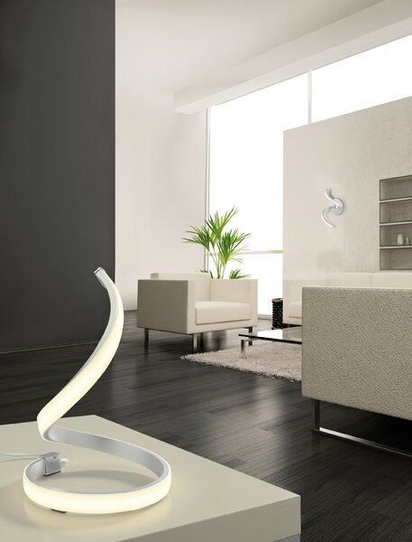 Mantra 4985 Nur, moderní nástěnné svítidlo, 10W LED 3000K, stříbrná/chrom, výška 32cm