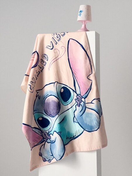 Sinsay - Bavlněný ručník Stitch - pastelová růžová
