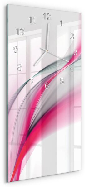 Skleněné hodiny vertikální Abstrakce zsppb-30x60-00084008