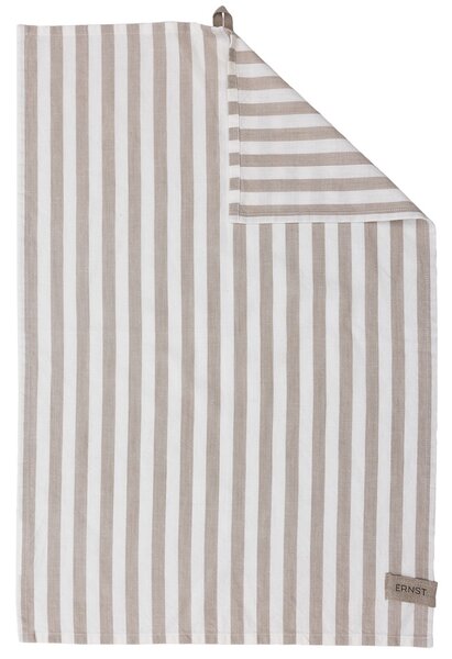 ERNST Bavlněná utěrka Wide Stripes - Beige EF521
