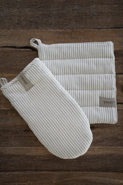 ERNST Rukavice na vaření Thin Stripes - Beige EF529