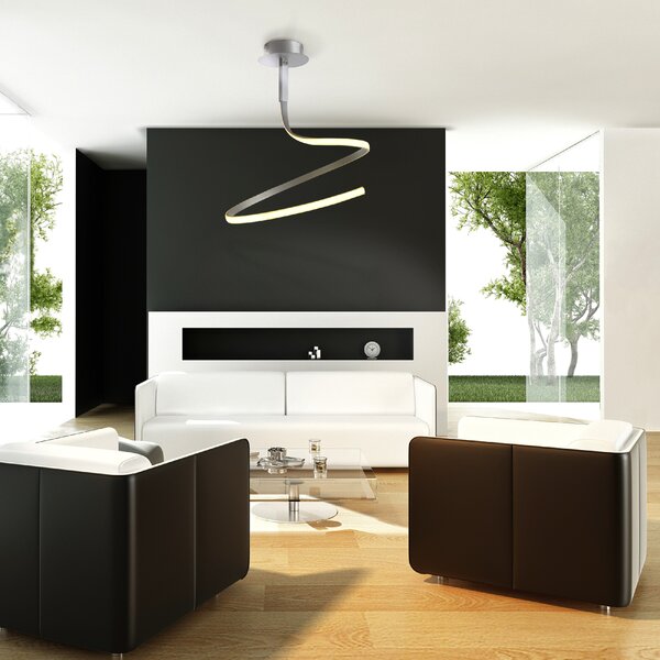 Mantra 4996 Nur, moderní svítidlo, 30W LED 3000K stmívatelné, stříbrná/chrom, prům. 52cm, výška 64cm