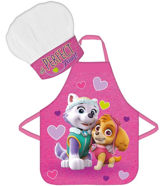 DĚTSKÁ ZÁSTĚRA S ČEPICÍ PAW PATROL 45X50 CM, 2X33CM VZOROVANÁ