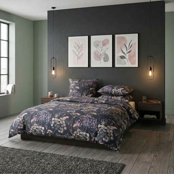 Kvalitex Saténové povlečení Luční soumrak 1x 140/200, 1x 70/90cm