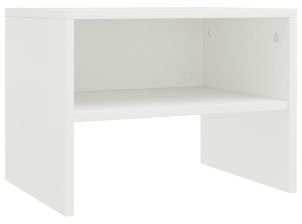 Noční stolek - dřevotříska - bílý | 40x30x30 cm