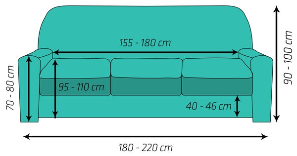 4Home Multielastický potah na sedací soupravu Comfort smetanová, 180 - 220 cm