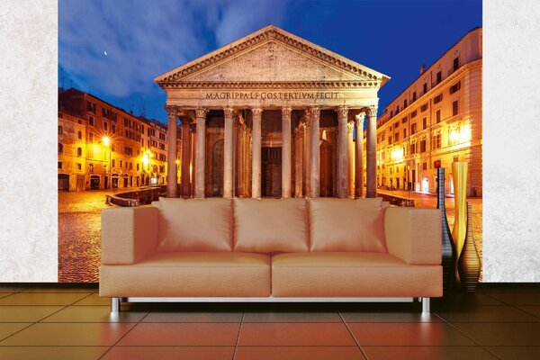DIMEX | Vliesová fototapeta Pantheon MS-5-1169 | 375 x 250 cm| modrá, béžová, žlutá, hnědá