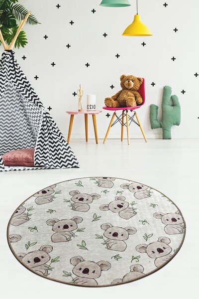 Conceptum Hypnose Kusový koberec Koala - Ecru, Vícebarevná, 140 cm KRUH