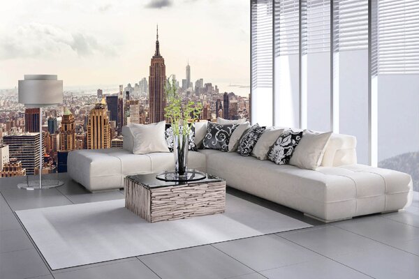 DIMEX | Vliesová fototapeta New York MS-5-1197 | 375 x 250 cm| béžová, hnědá, šedá