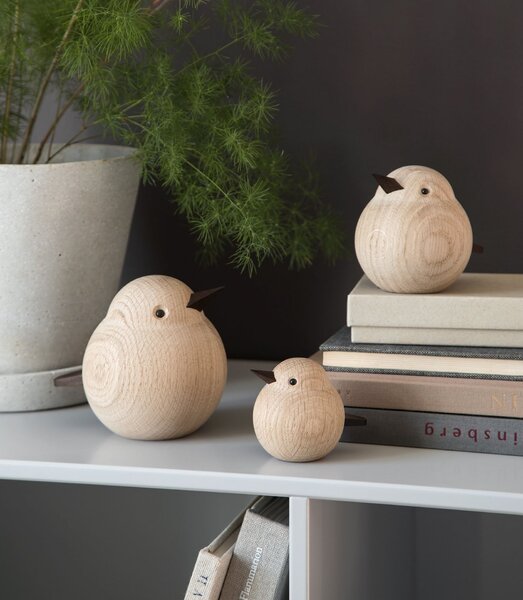 Dřevěný ptáček Mini Sparrow Natural Oak