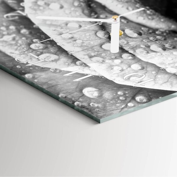 Skleněné hodiny vertikální Růže zsppb-30x60-00079594