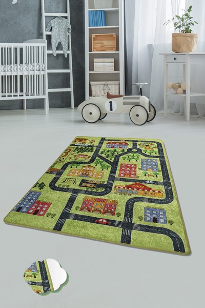 Conceptum Hypnose Kusový koberec Small Town - Green, Vícebarevná Rozměr koberce: 100 x 160 cm