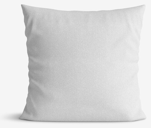 Goldea dekorační exkluzivní povlak na polštář - stříbrný se třpytkami 45 x 45 cm