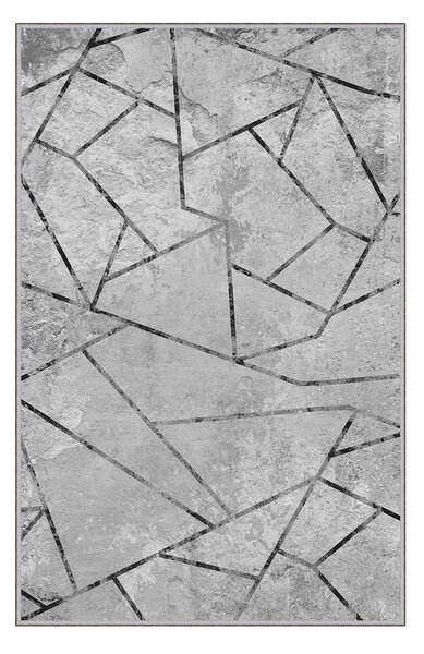 ASIR Koberec (160 x 230) EEXFAB825 šedý geometrický vzor