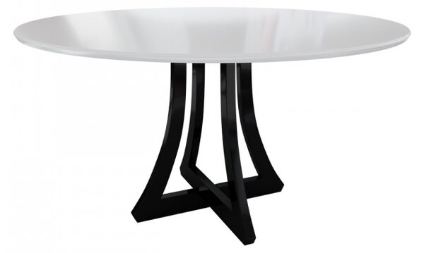 Kulatý stůl Dagerto FI 120, Barva: bílý lesk / černý lesk Mirjan24 5903211140204