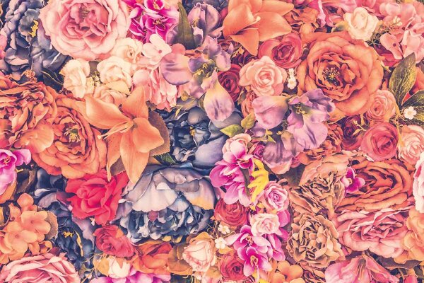DIMEX | Vliesová fototapeta Květinové pozadí MS-5-1288 | 375 x 250 cm| fialová, oranžová, růžová
