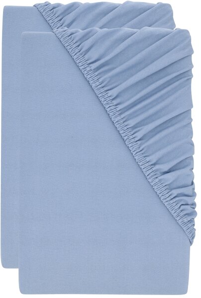 Livarno® Sada žerzejových napínacích prostěradel, 90–100 x 200 cm, 2dílná, modrá (800013805)