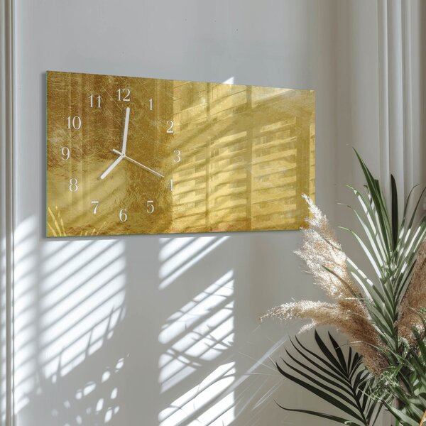 Skleněné hodiny horizontální Kovová textura zsppb-60x30-00295284