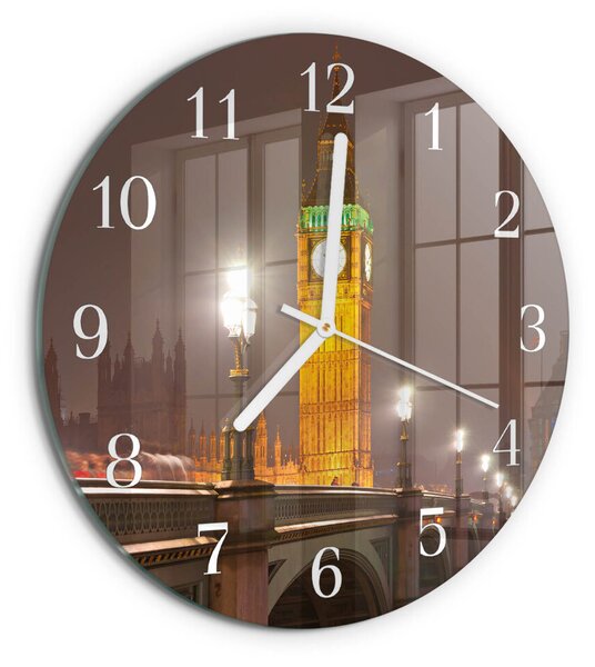 Skleněné hodiny na stěnu Big Ben zsob-fi30-00080917