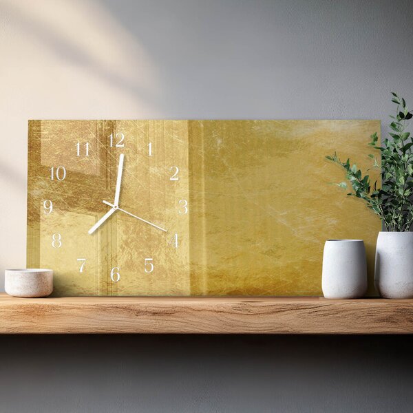 Skleněné hodiny horizontální Kovová textura zsppb-60x30-00295284