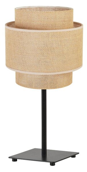 Stolní lampa Boho, 1x jutové stínítko, (výběr ze 2 barev konstrukce)