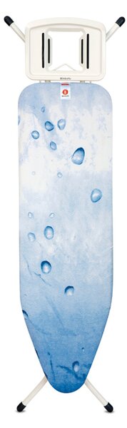 Brabantia žehlicí prkno B - pevná odkládací plocha pro žehličky, bílý rám 22mm, Icewater