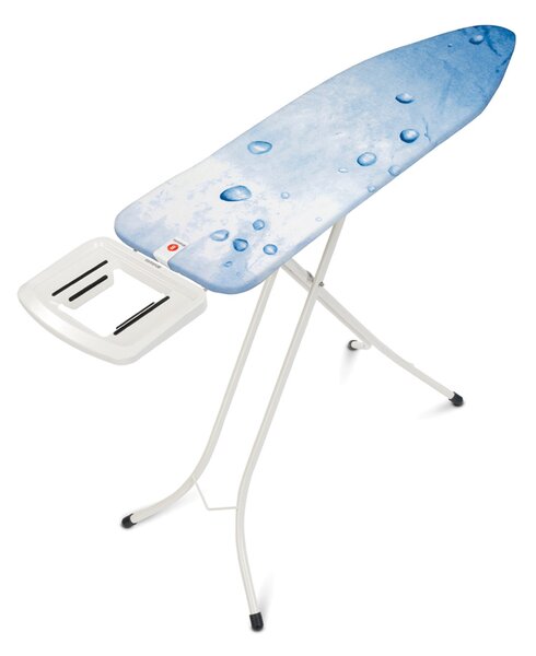 Brabantia žehlicí prkno B - pevná odkládací plocha pro žehličky, bílý rám 22mm, Icewater