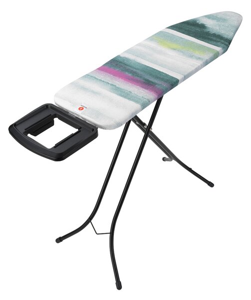 Brabantia žehlicí prkno B - pevná odkládací plocha pro žehličky, černý rám 22mm, Morning Breeze