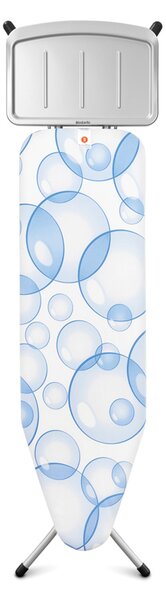 Brabantia žehlicí prkno B - pevný držák pro parní jednotku, šedý rám 25mm, Bubbles