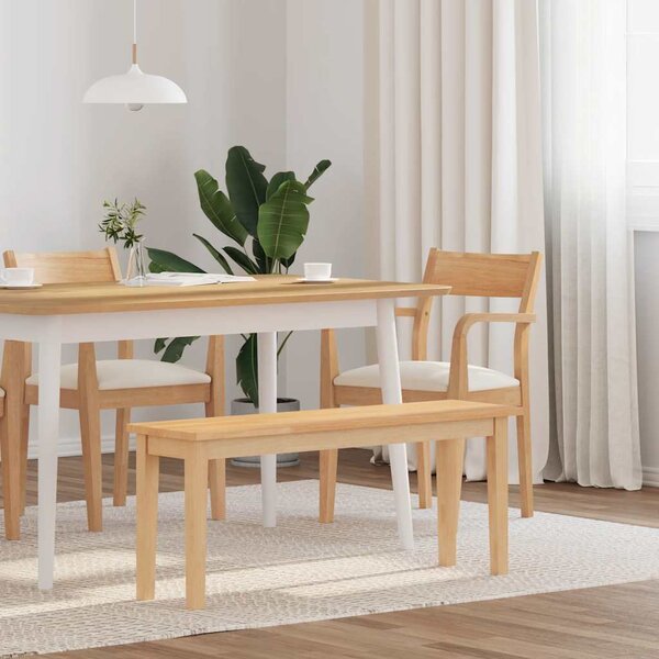 VidaXL Lavice 110 cm z masivního dřeva s gumou [4102602] Barva: Přírodní